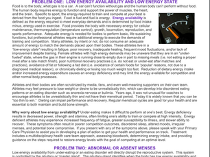 WTA Physically Speaking -- The Female Athlete Triad