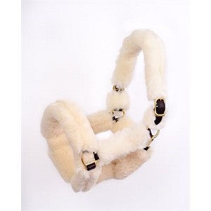 Perri's Sheepskin Shipping Halter - Havana