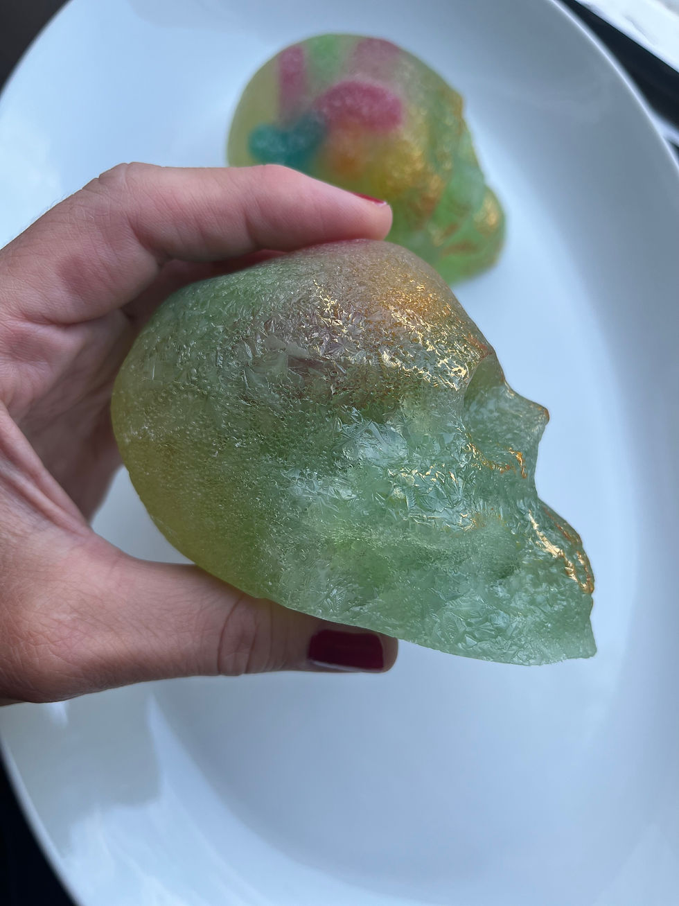 Thumbnail: Sour Worm Skull Crystal Candy / Edible Crystal Skull