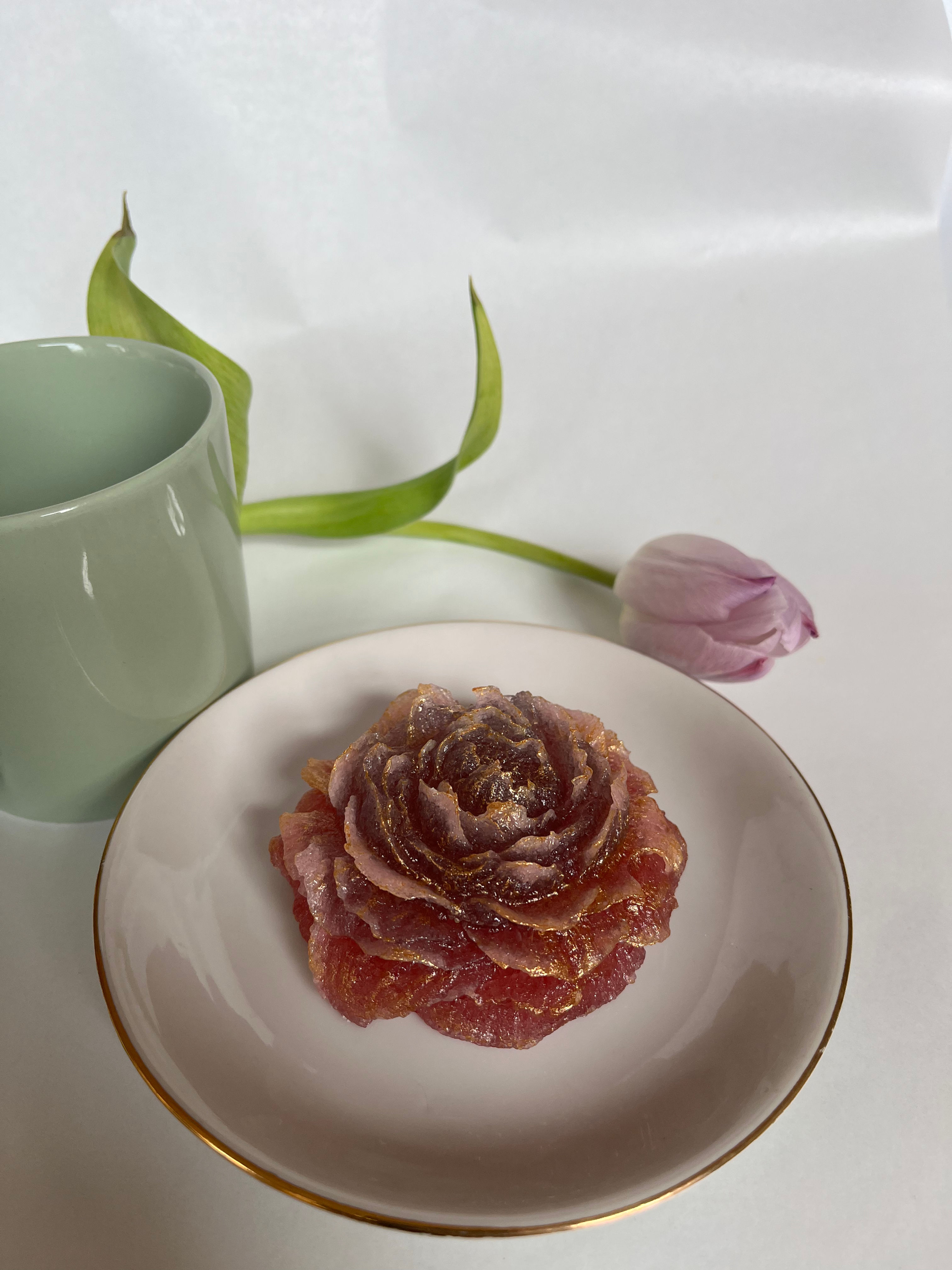 Big Edible Peony Crystal Candy Flower