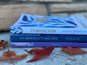 three books in a stack