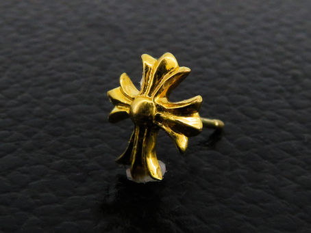 クロムハーツ CHクロススタッドピアス 22k ポスト折れ修理