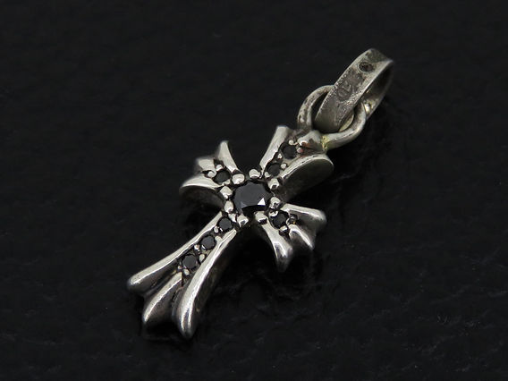 クロムハーツ ベビーファットチャーム ダイヤ＆ブラックダイヤ クロム