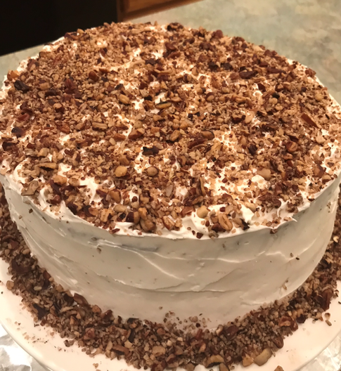 Carrot Cake with Pecan Topping