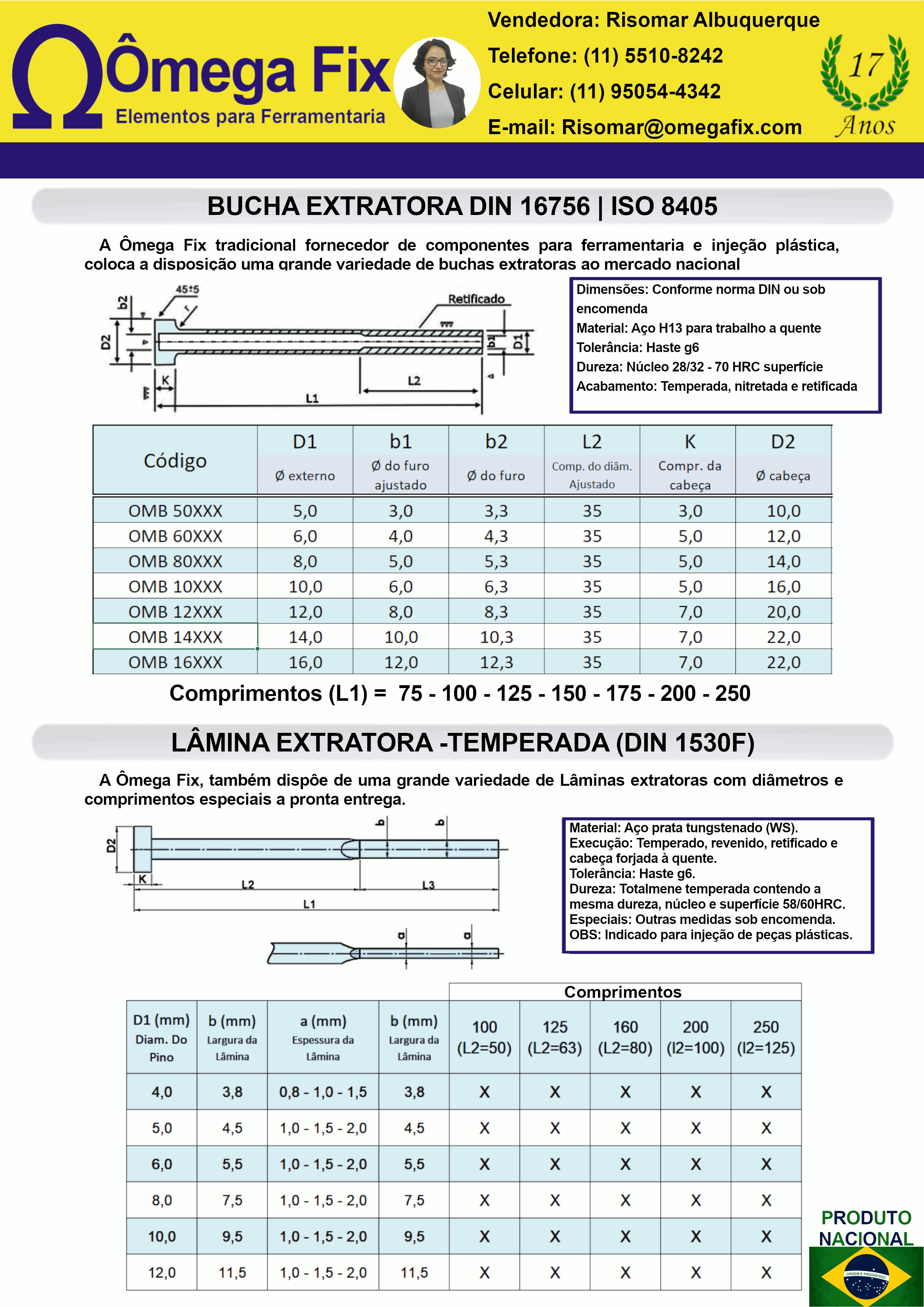 Lâmina extratora, bucha extratora, ISO 9405 / DIN 16756, ISO 6751, Lâmina para molde, Bucha para molde, Bucha e coluna, molde plástico 
