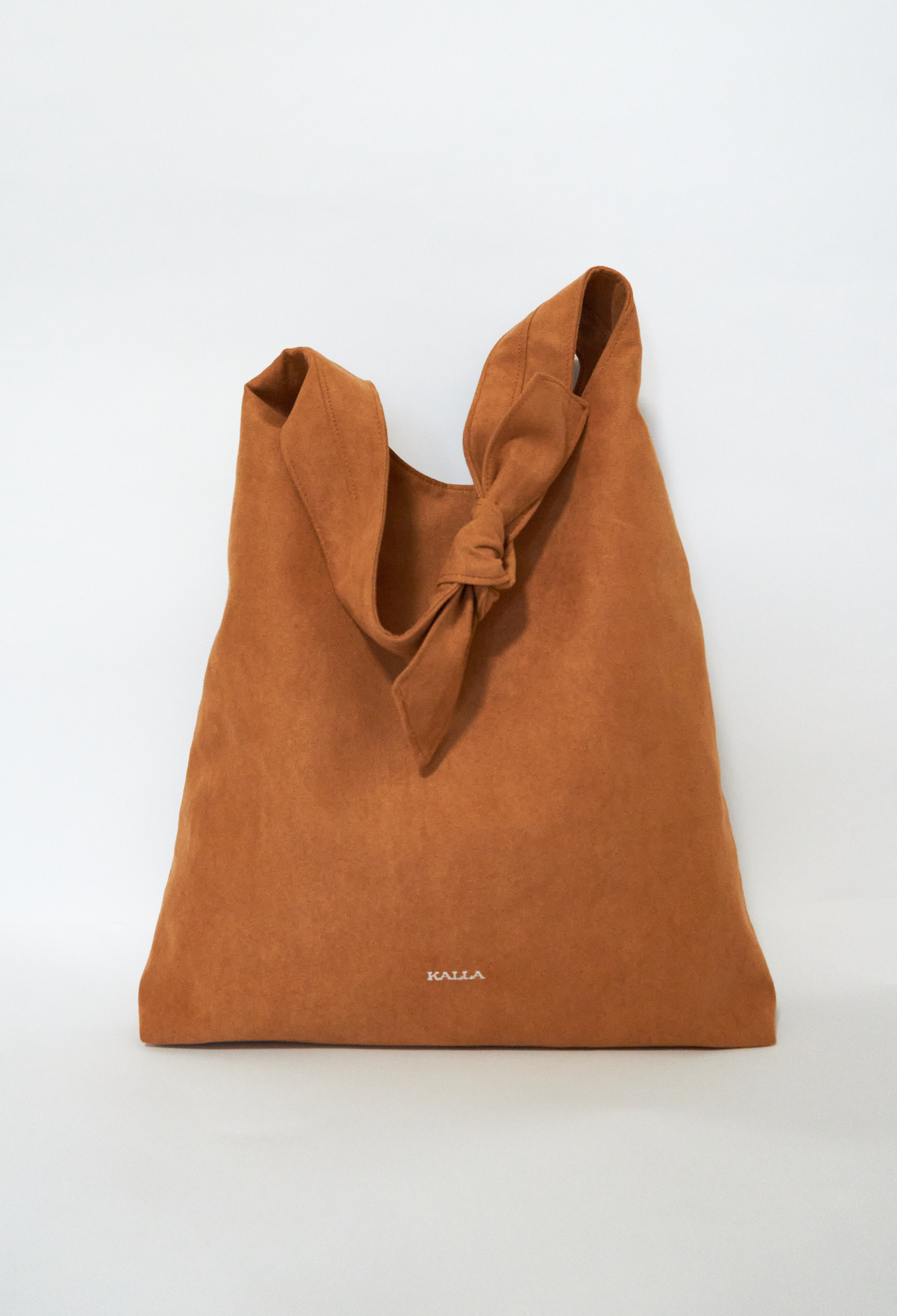 Shopper bag Moon in vegan suede - Terracotta