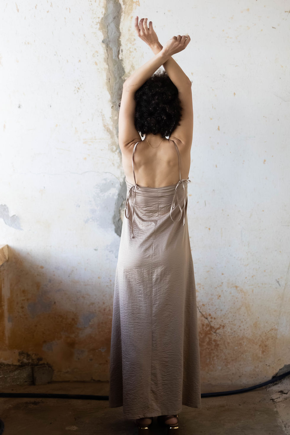 Minijatura: Flowing Maxi Dress in Light Copper