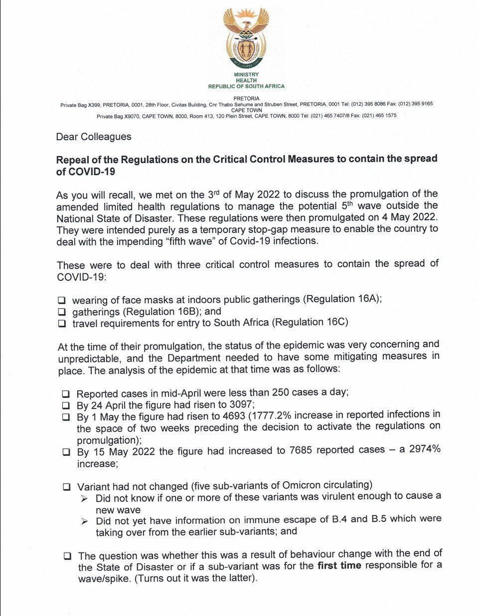 COVID 19 Rules Scrapped for all South Africans and Inbound Tourists