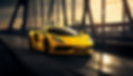 yellow-sports-car-is-moving-along-road-sunset-background.jpg