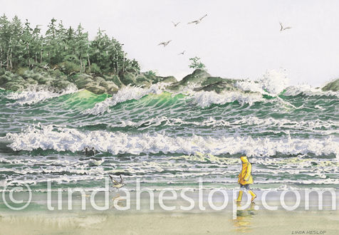 A Wild Day - Canvas Print - Linda Heslop
