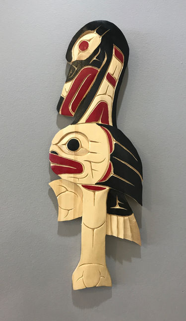 Heron - Killer Whale - Moon  - Wood Carver - Simon Louie