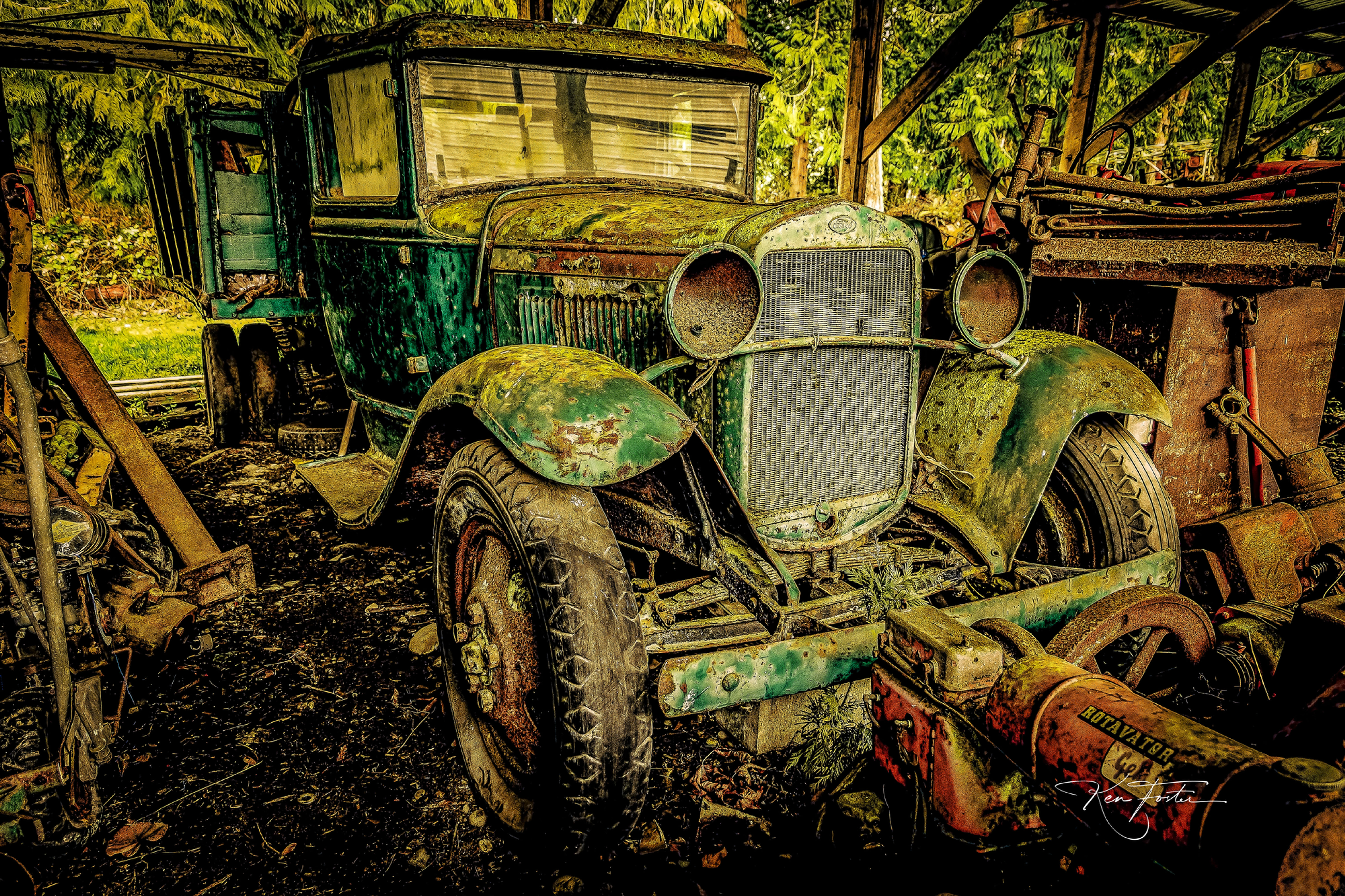 Canvas print - Giclée of Ken Foster's I'll be Waiting in the Car, Dear.