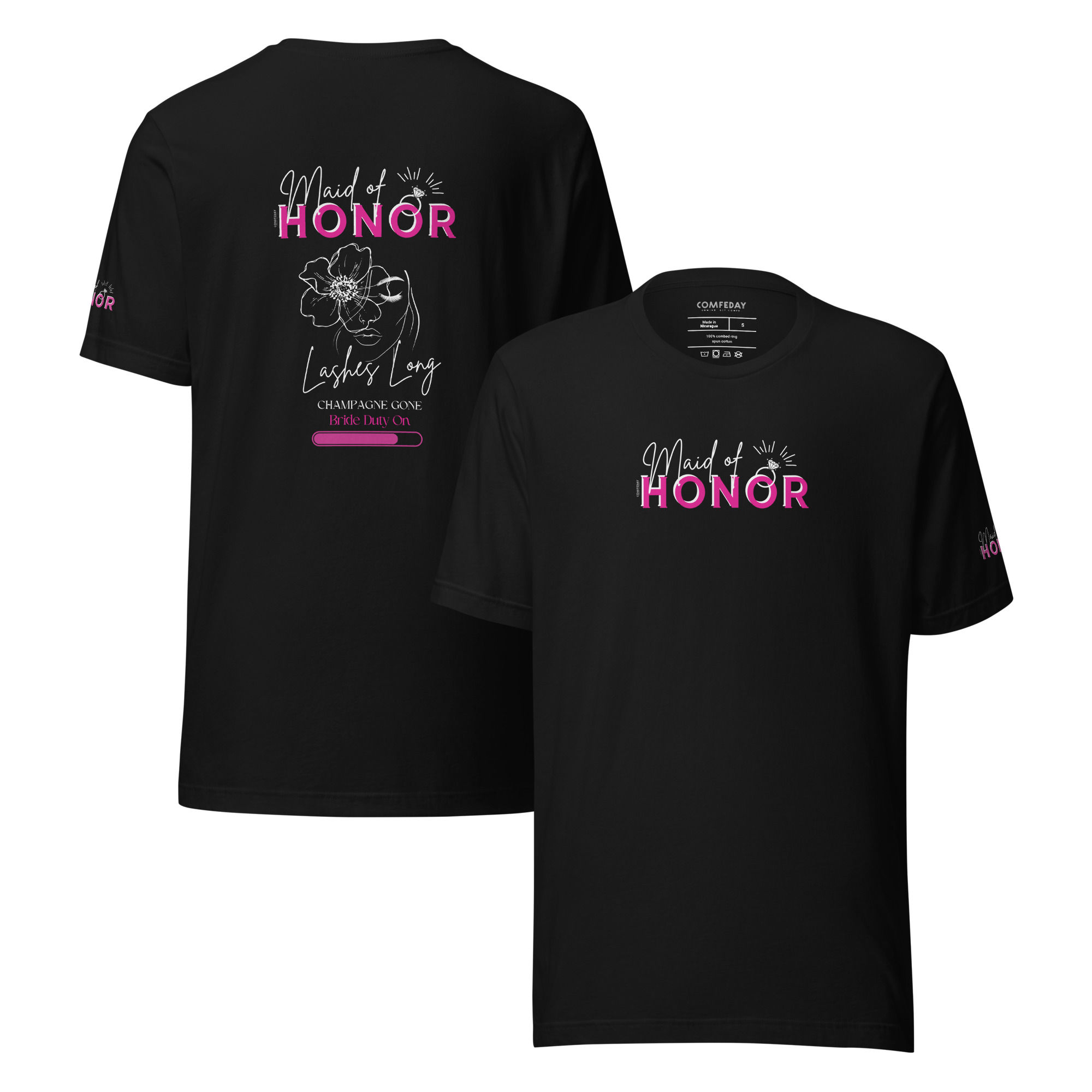 Comfeday® Maid of Honor tee, cozy bridal party shirt for bachelorette weekends and wedding events