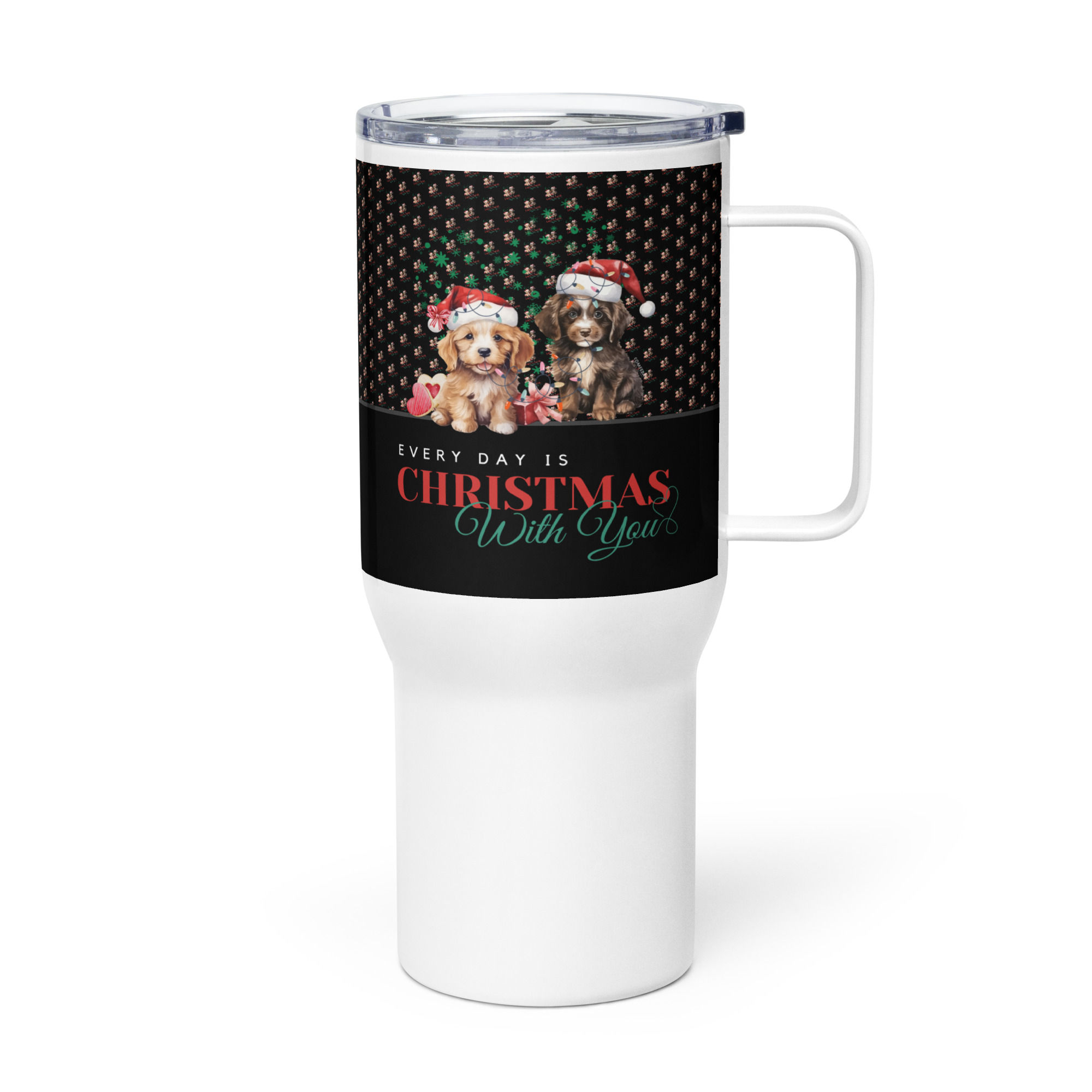 Comfeday® Travel Mug with a Handle –  Every Day is Christmas With You