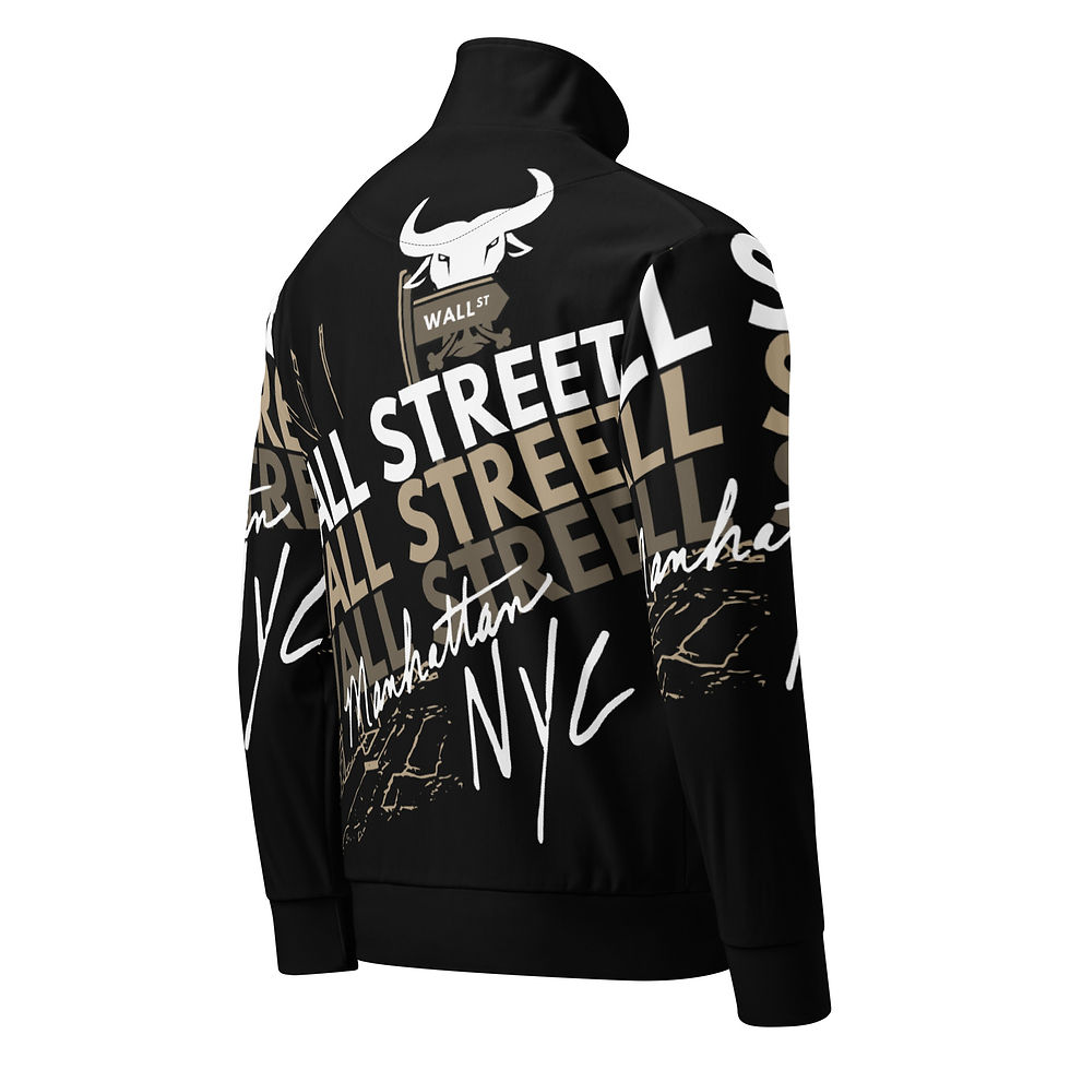 Comfeday® Track Jacket - Wall Street Manhattan NYC Back View