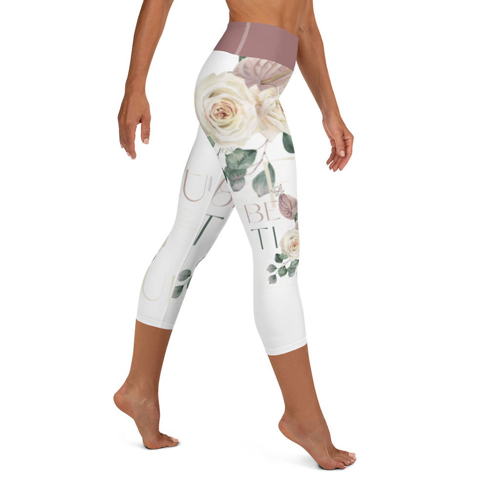 Comfeday® Yoga Capri Leggings - Beautiful Rose