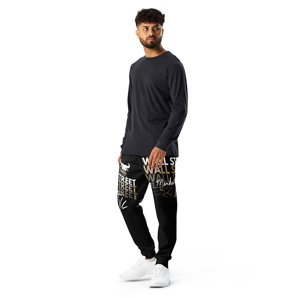 Comfeday® Men’s Joggers - Wall Street Manhattan NYC Side View