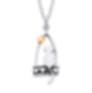 Linda Macdonald Handmade Silver & 9ct Gold Wee Dog Necklace