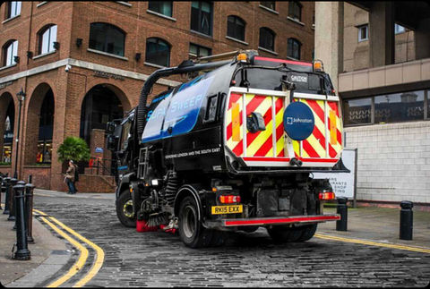 Supasweep truck keeping the streets of London clean and presentable