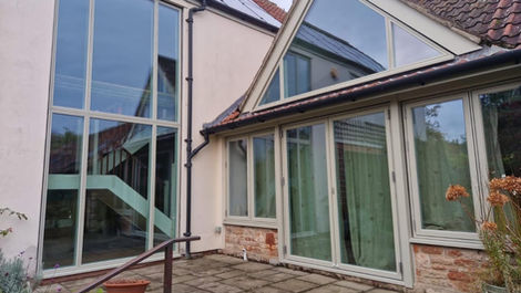 Angled Windows in Wells, Somerset