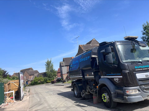 Supa Sweep in action at Persimmon Homes New Build Construction Site