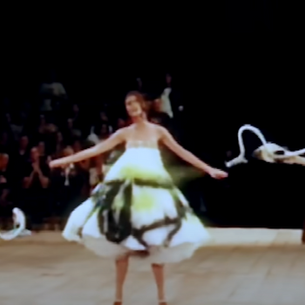 Alexander McQueen’s 90s Show: Fashion Satire on Our Future with AI and Robotics