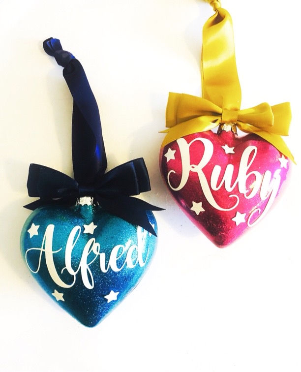 Thumbnail: Personalised Heart Christmas Bauble