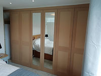 Wardrobe with mirrors