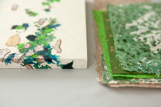 和紙 アートパネル 和紙 アートパネル 斑紋紙 hanmon-paper 青 白