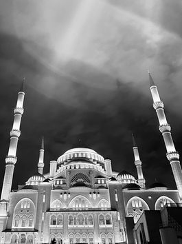 Çamlıca camii, kubbesi ve bir fani