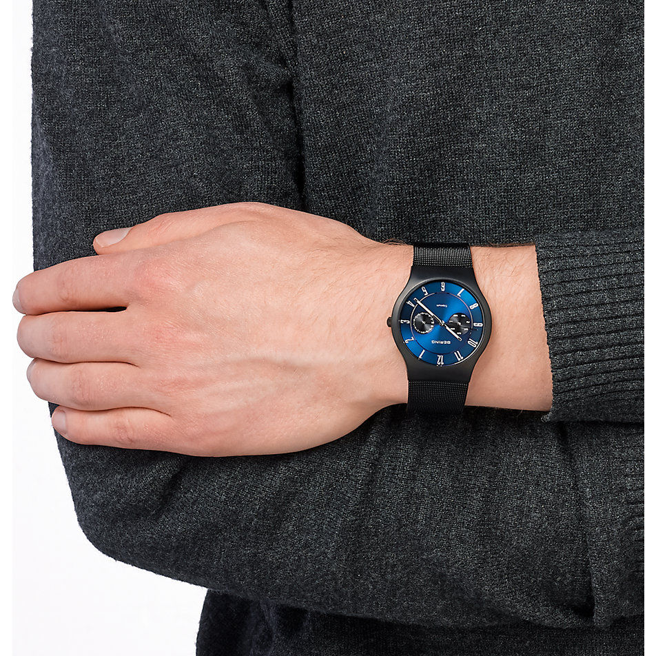 Thumbnail: BERING Time 11939-078 Mens Classic Collection Watch with Mesh Band and scratch r