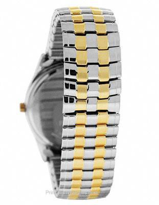 Thumbnail: Pulsar Two-Tone Stainless Steel Stainless Steel Expansion Bracelet Watch 37mm PX
