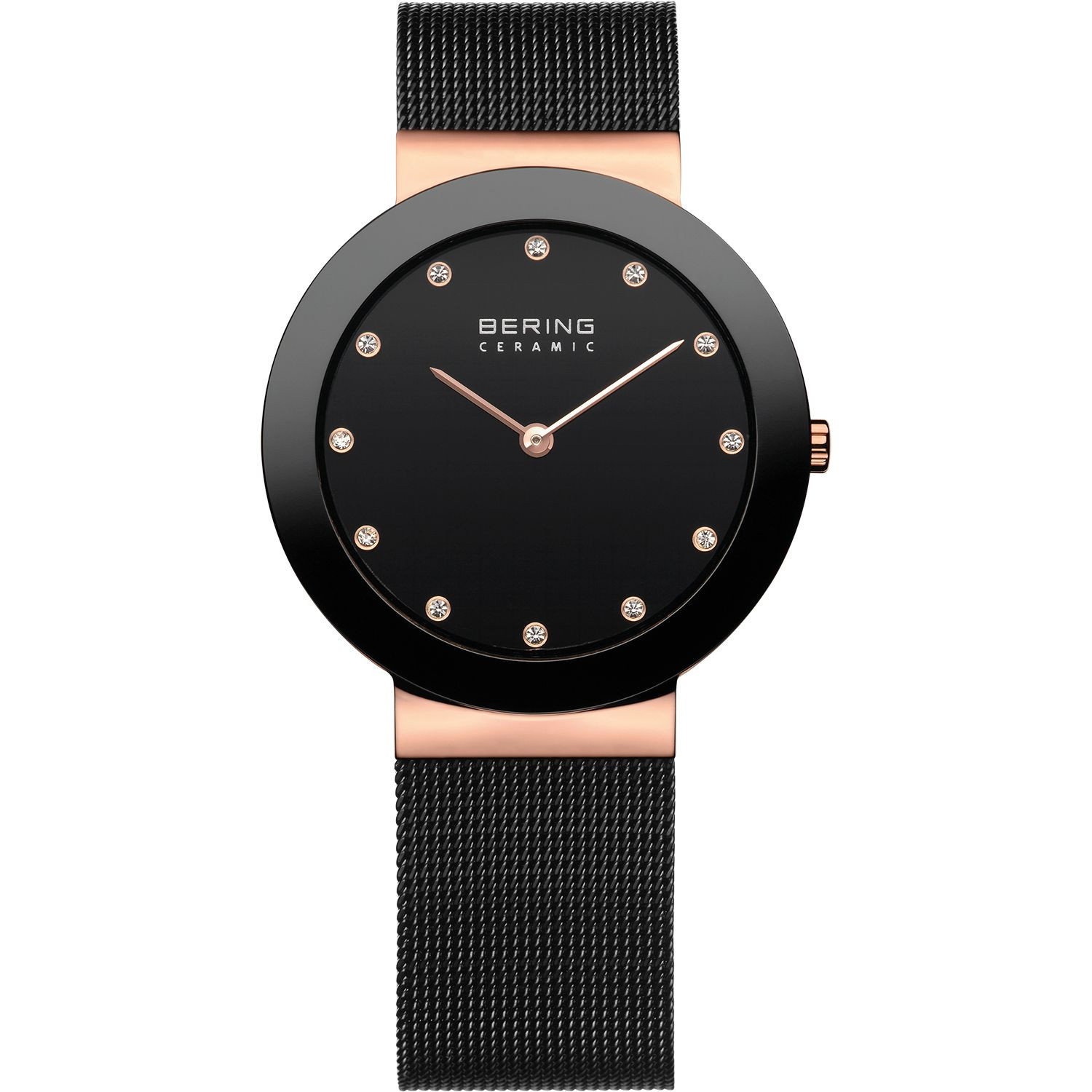 BERING Time 11435-166 Womens Ceramic Collection Watch with Mesh Band and scratch