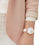 Thumbnail: Swarovski Aila Day Heart Watch, Leather Strap, White, Rose Gold Tone