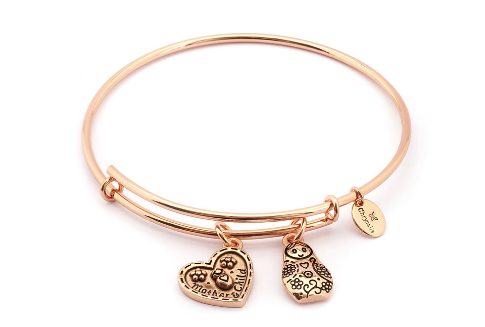 Thumbnail: Chrysalis Friend & Family Mother & Child Mother's Love Expandable Bangle
