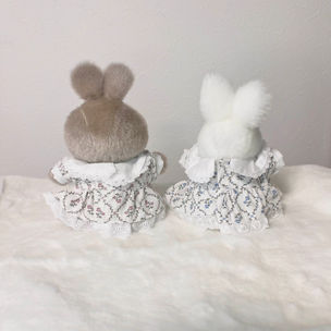 小花柄ワンピース　ピンク/ブルー