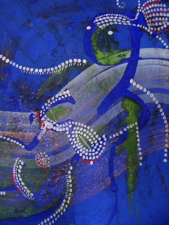 Peinture abstraite contemporaine de l'artiste française Anne Bataï.