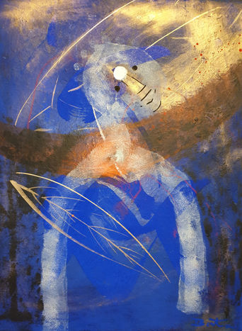 Peinture abstraite contemporaine de l'artiste française Anne Bataï.