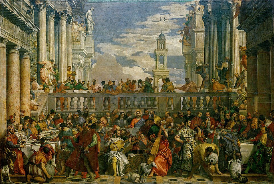 Veronese, P. (1563) The Wedding at Cana. Oil on canvas. Paris: Louvre Museum. Available at: https://commons.wikimedia.org/wiki/File:Veronese,_The_Marriage_at_Cana_(1563).jpg (Accessed: 12 March 2026).
