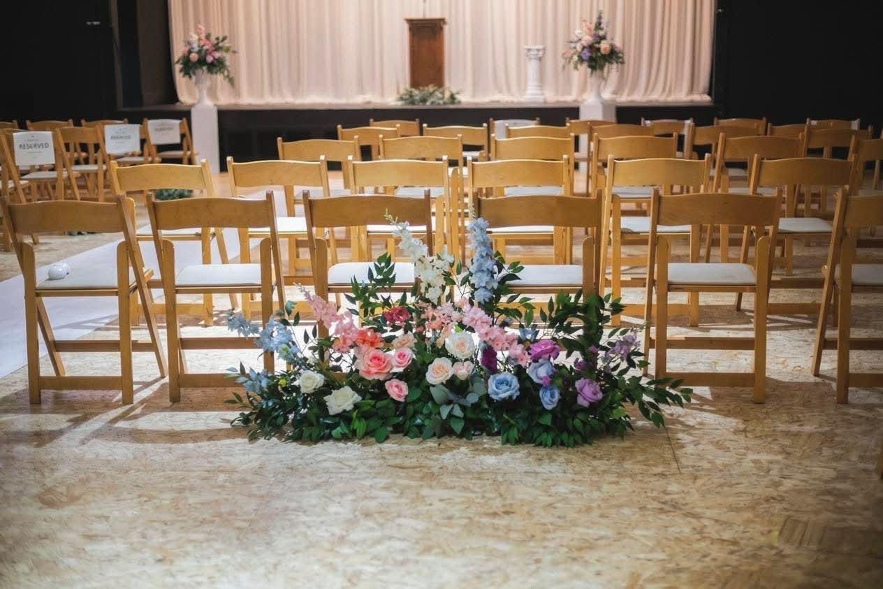 Handmade Wildflower Meadow Floral Arrangement | Pastel Garden Ceremony Decor