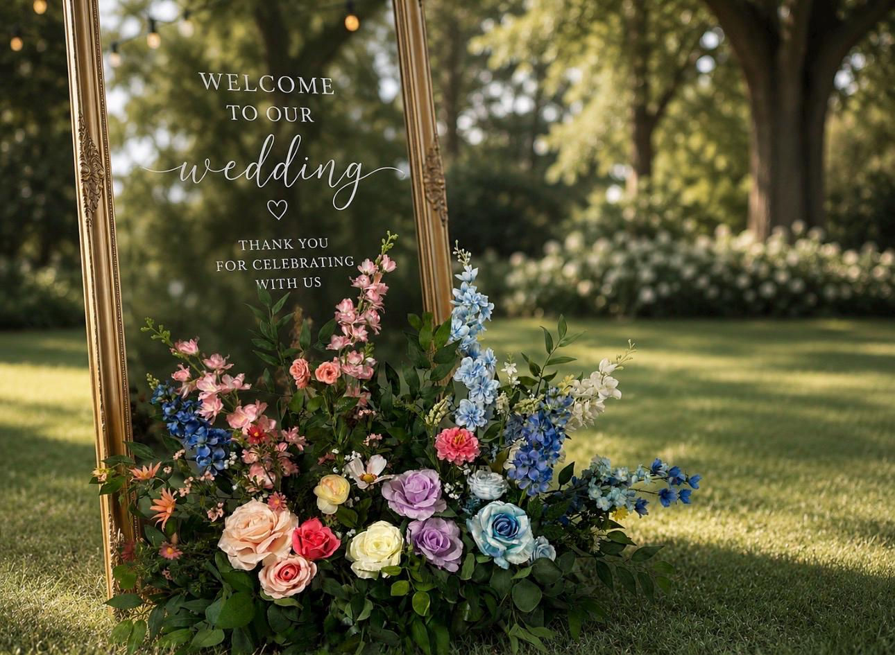 Handmade Wildflower Meadow Floral Arrangement | Pastel Garden Ceremony Decor