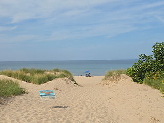 Dunes along Lake Michigan in Gary, Indiana