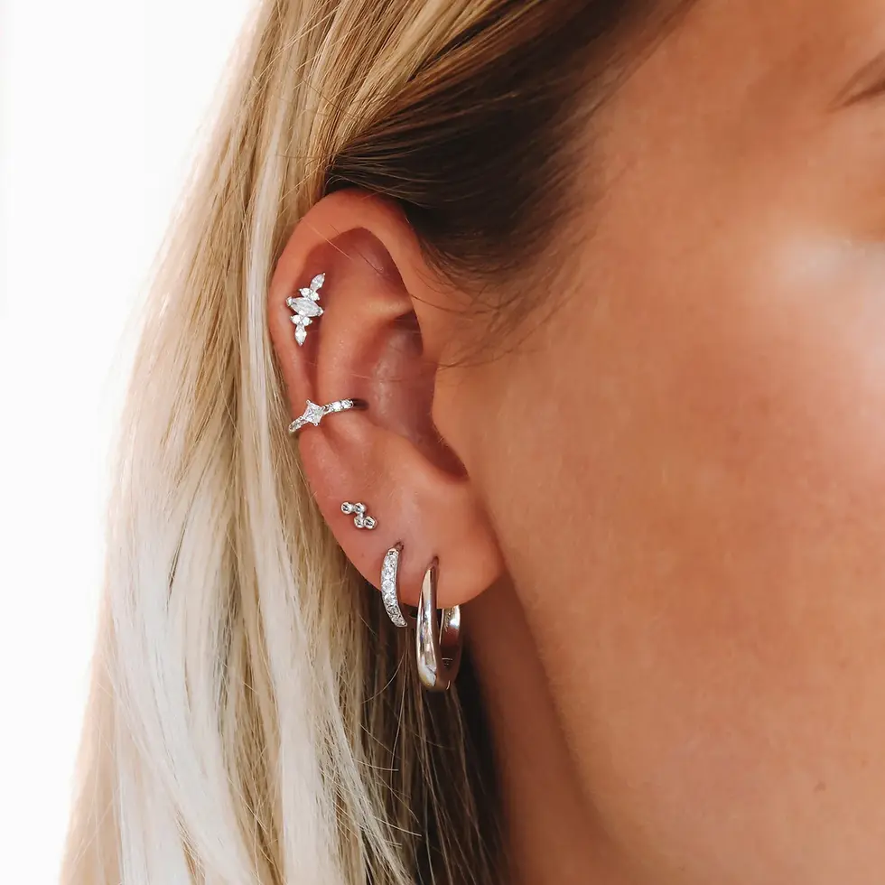 Thumbnail: Oorbel Nébuleuse Bella Silver