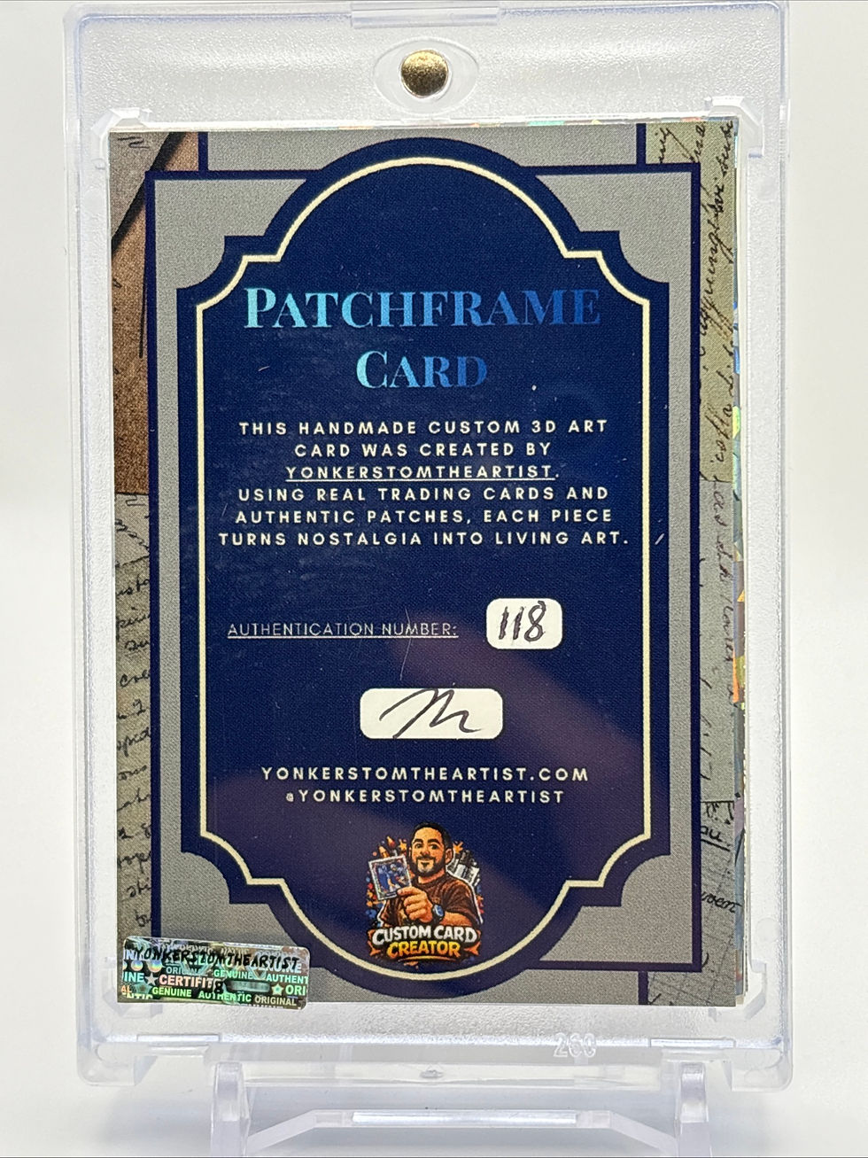 Thumbnail: Blooper Atlanta Braves Custom 3D Patchframe Cards