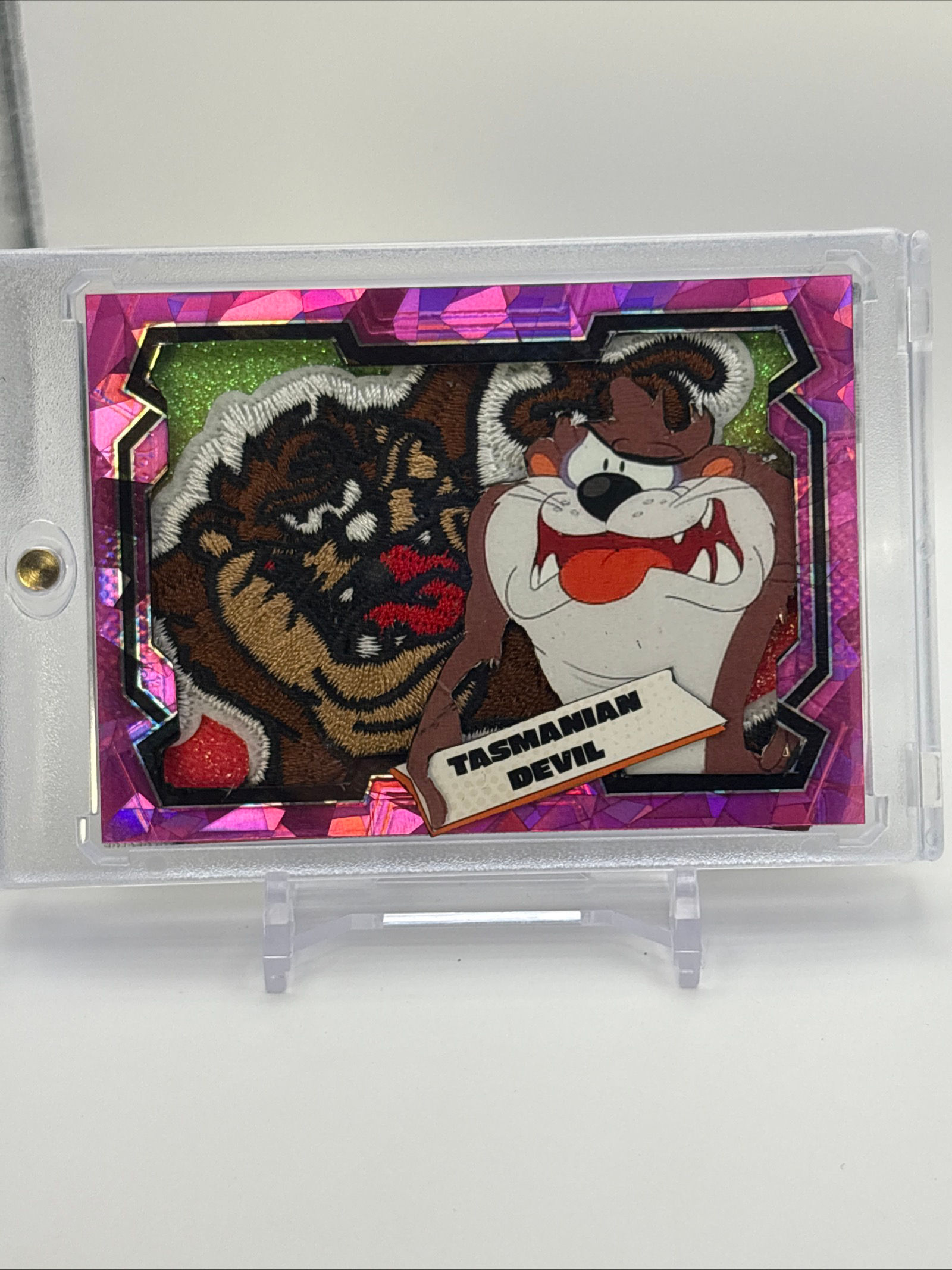 TAZ 3D Patchframe Card. Bonus card: Sylvester with Tweety