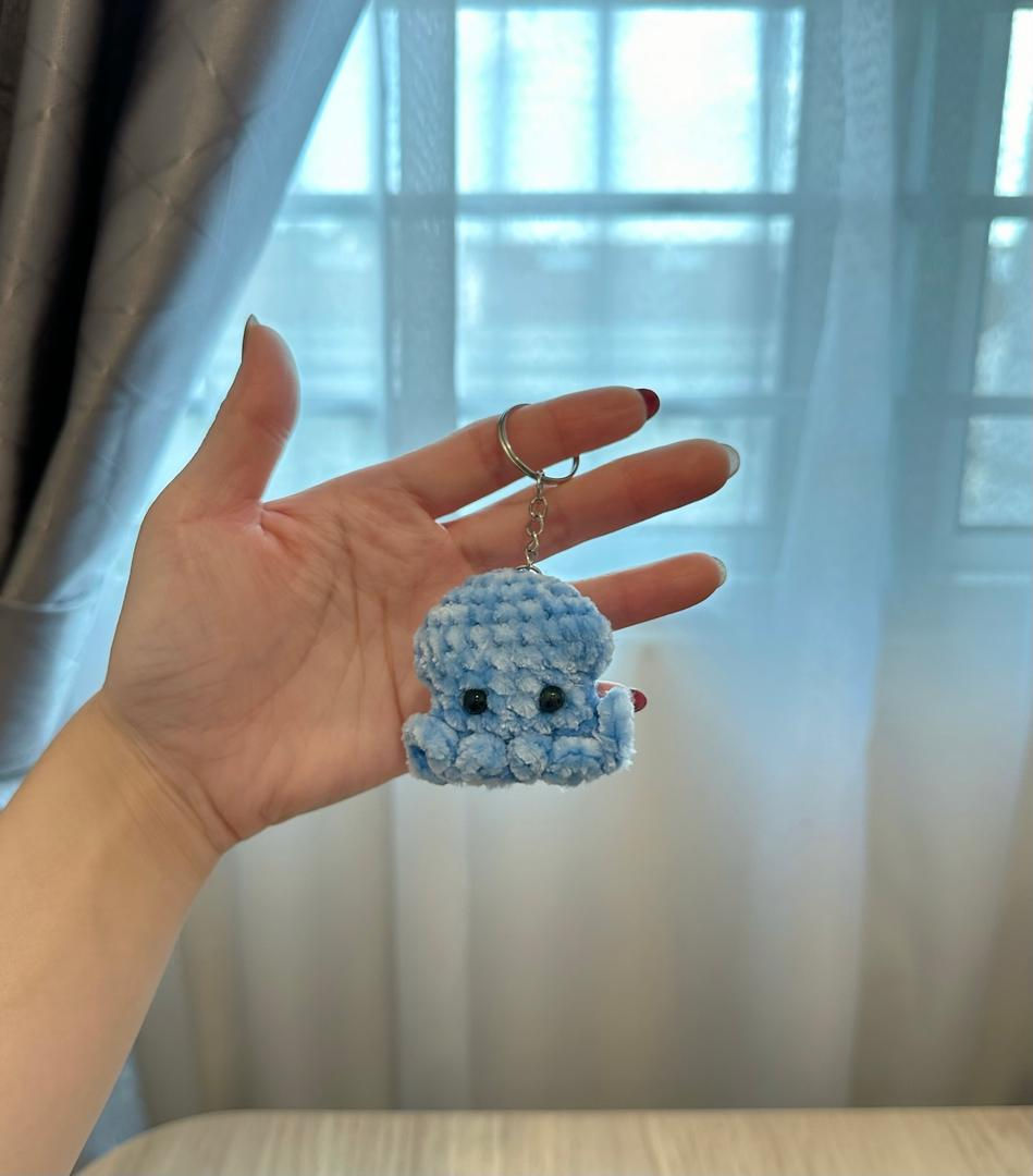 Thumbnail: Crochet Squid Keychain
