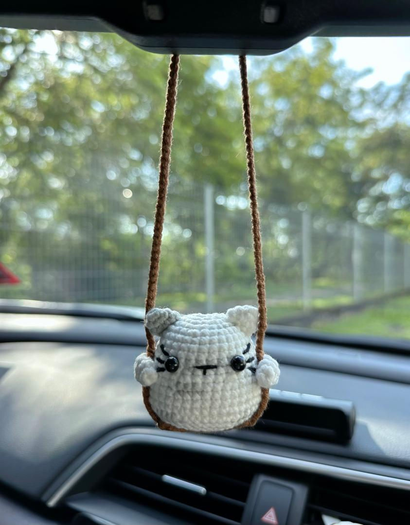 Thumbnail: Crochet Animal On Swing Car Accessory