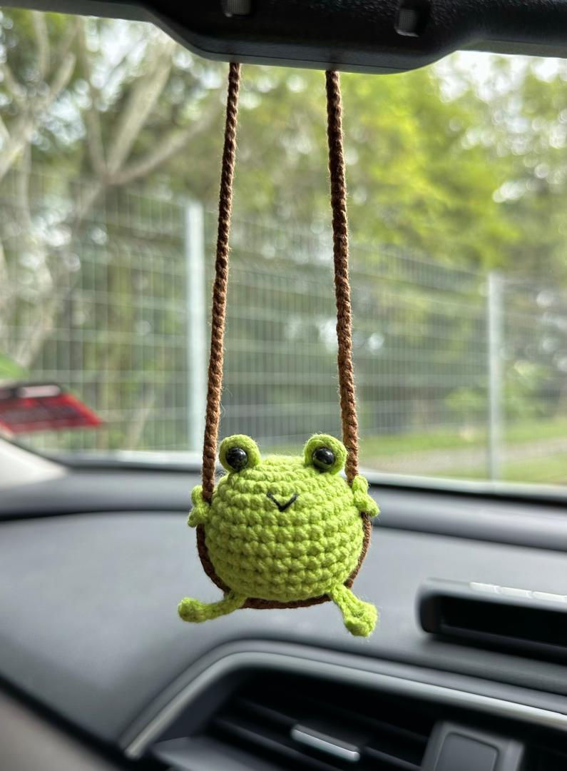 Thumbnail: Crochet Animal On Swing Car Accessory