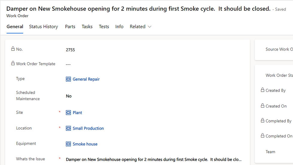 Screenshot of a Custom Equipment Maintenance and Scheduling Power App