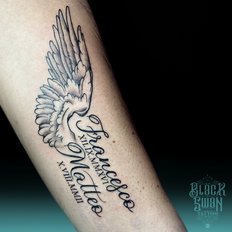 Alessandra Black Swan Tattoo Pn